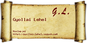 Gyollai Lehel névjegykártya